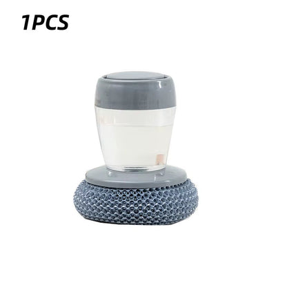 1Pc Portable Kitchen Soap Dispensing Dishwashing Tool Brush Easy Use Scrubber Wash Clean Tool Kitchen Cleaning Tool