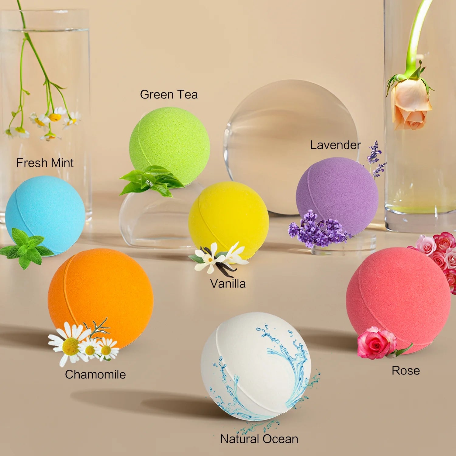 Bath Bombs Set, 7 Natural Spa Bubble Bath Salts, Self Care Gifts Fizzy Suit, Perfect Easter Birthday Mother'S Day Gift for Women Men Kids